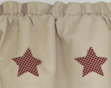 Rough Edge Star Barn Red Valance VL248017 - The Fox Decor